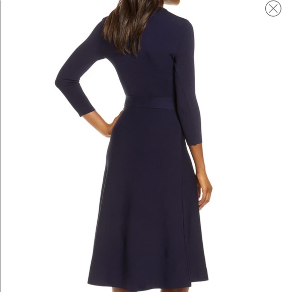 Eliza J Fit & Flare Dress Black Small - Picture 3 of 8